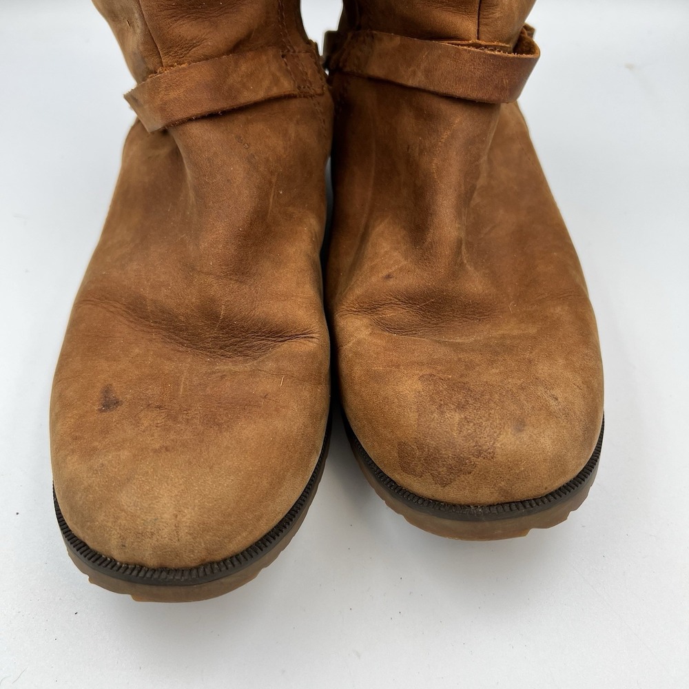 Teva De La Vina Tall Riding Boots Women's 9 Brown Leather Zip Waterproof 1003011 - Picture 2 of 11